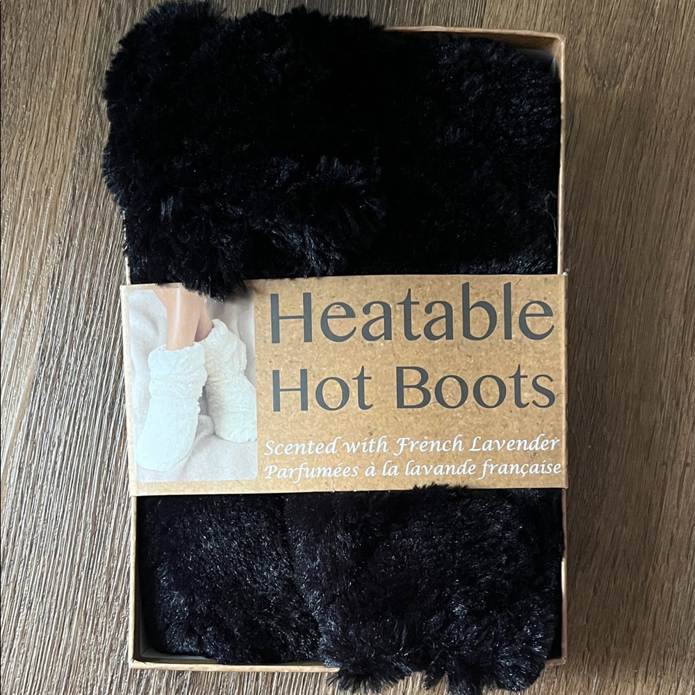 New Heatable Hot Boots Black Faux fur